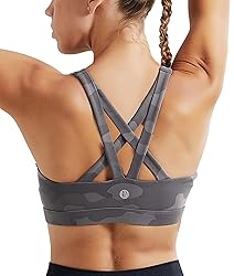 RUNNING GIRL Sports Bra for Women, Criss-Cross Back