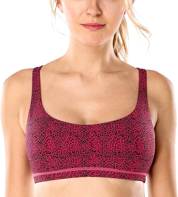 Amazon.com: CRZ YOGA Women's Light Support Cross Back Wirefree Removable Cups Yoga Sport Bra 