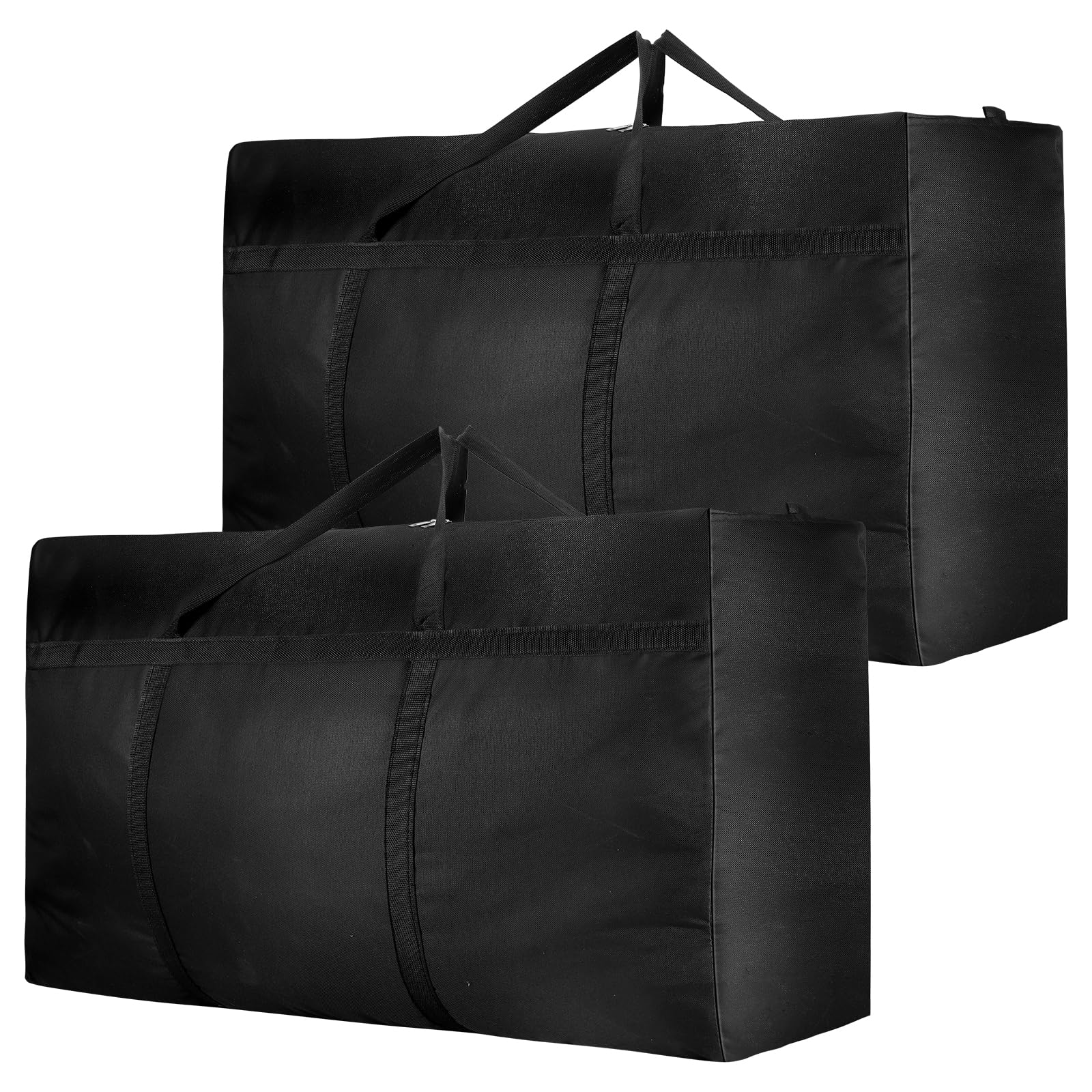 2 Pcs 120L Jumbo Moving Bag, Large Storage Bag Heavy Duty Moving Box with Reinforced Bottom & Wrap-Around Handles for Home, College Dorm Clothes Bedding Duvet Quilt Blankets Toys