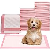 Red Rabbits Pet Toilet Training Pads 100Count Disposable Puppy Pee Pads 18" x 13" for Dogs, Cats, Rabbits & Guinea Pigs (Pink