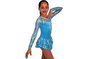 Ice Fire Velvet Figure Ice Skating Dress | Long Sleeves, Stretchable Figure Skating Dress