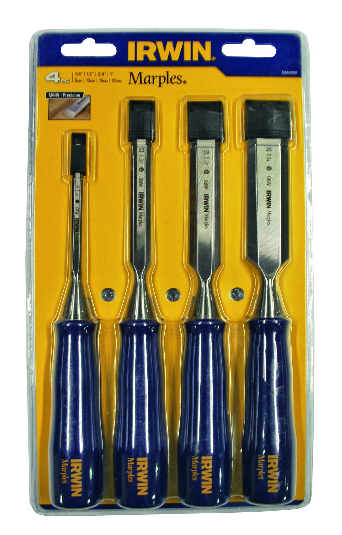 Irwin Marples M444 Blue Chip B/E Chisel Set 4, M444/S4