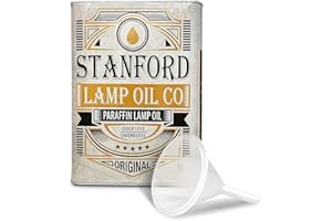 URBAN SOMBRERO Stanford - Premium Lamp Oil - 4 Liters - Clear Paraffin, Smokeless & Odorless, Ideal for Indoor and Outdoor Use