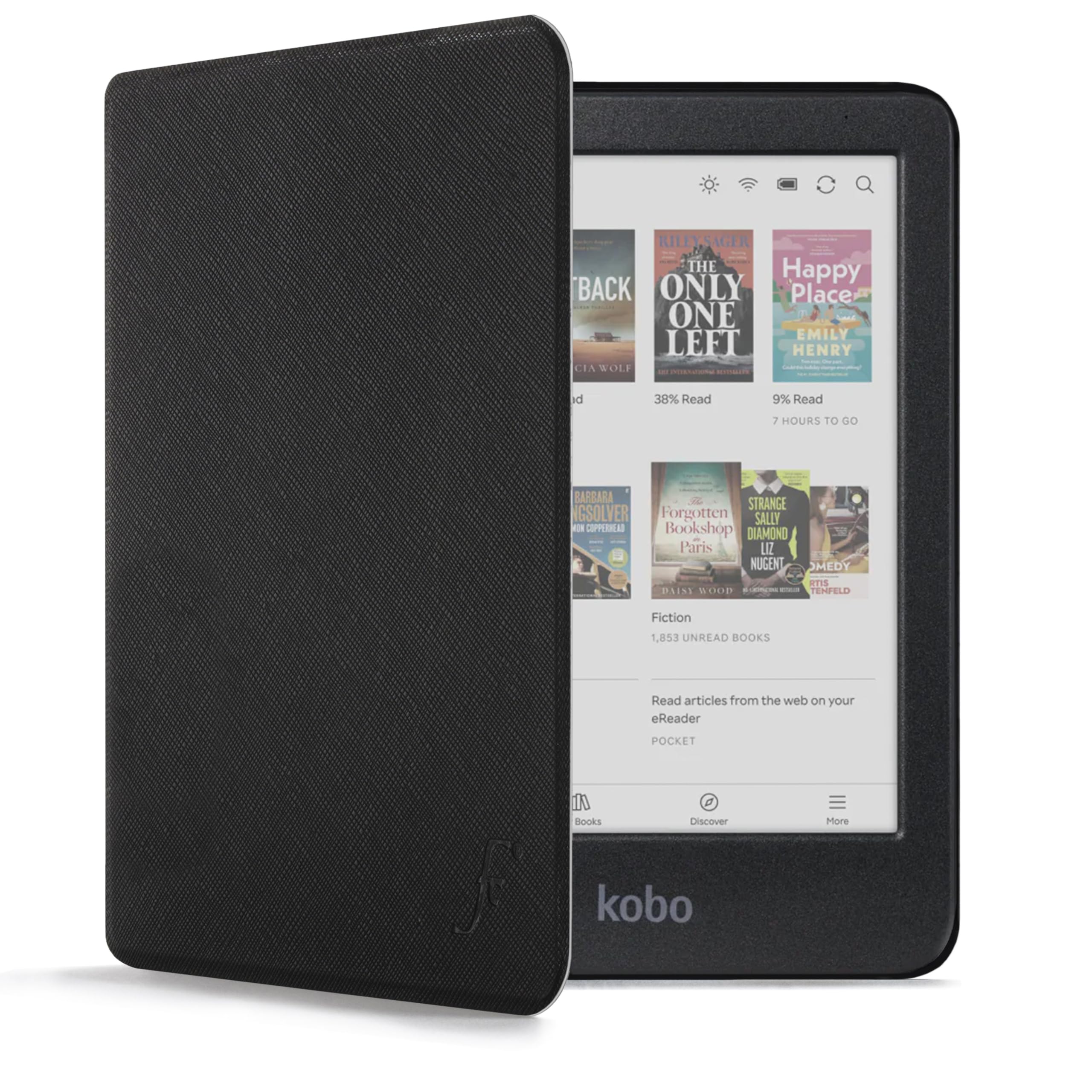 Forefront Cases Case for Kobo Clara Colour & Kobo Clara BW (Models: 2024) - Slim, Lightweight & Protective Cover with Smart Auto Sleep-Wake Function - Black