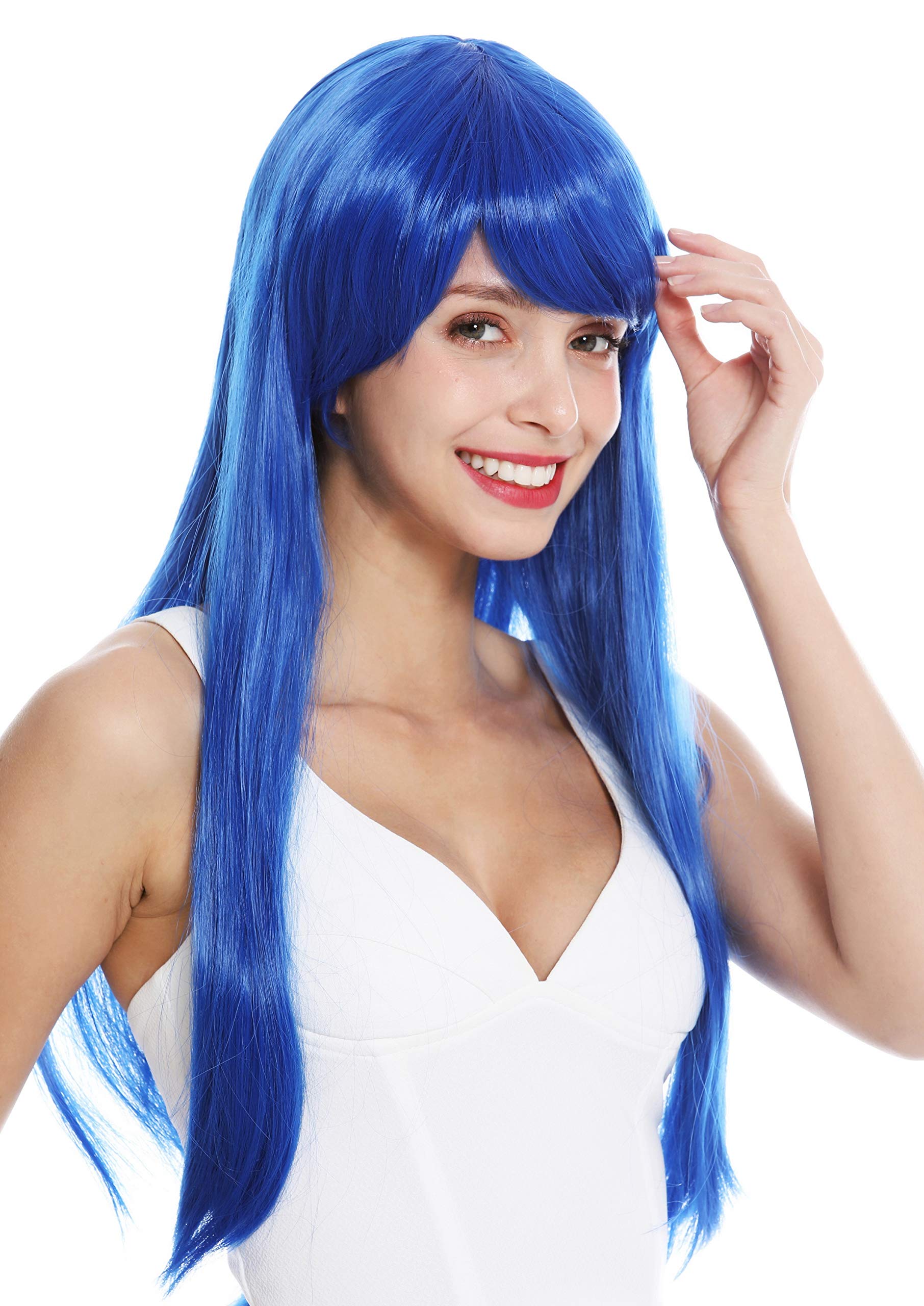 WIG ME UP - YZF-41062-T2512 women's quality wig Cosplay long sleek fringe parted blue