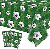 LKITMIUT Football Tablecloths 4 Pack 86x51 in Plastic Sports Cover