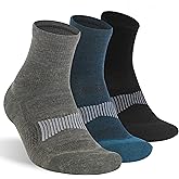 RTZAT Merino Wool Ankle Socks for Men Women - Moisture-Wicking, Breathable, Arch Support, Padded Workout Year-Round Wear