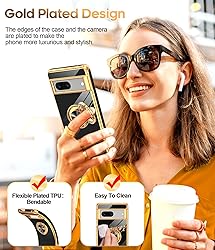 LeYi for Google Pixel 7 Case: 360° Rotatable Ring