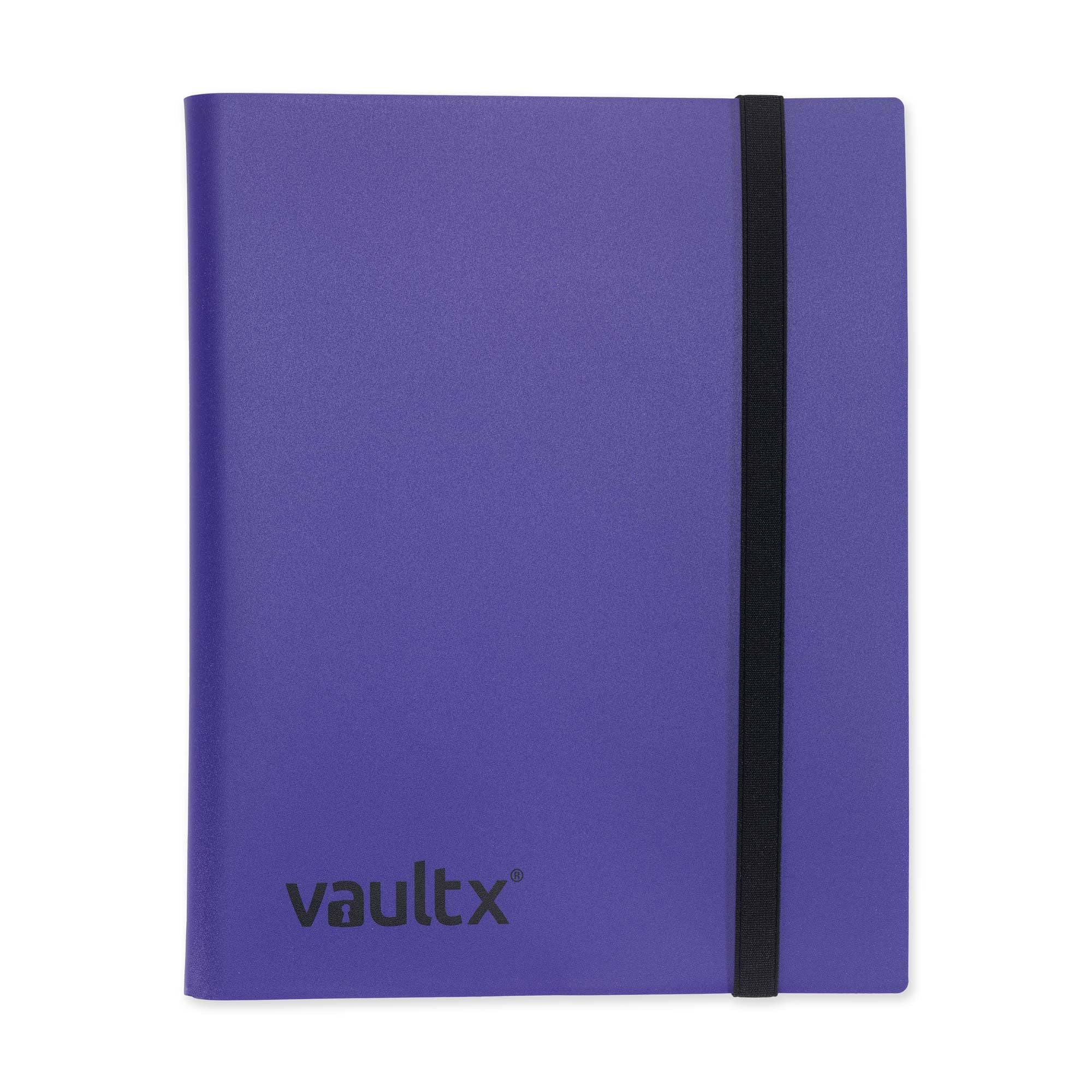 Vault X 9 Pocket Trading Card Strap Binder, 360 cards, Standard, 20 Side-Loading Pages, Folder for Collectible Card Games, Sports, TCG (Purple)