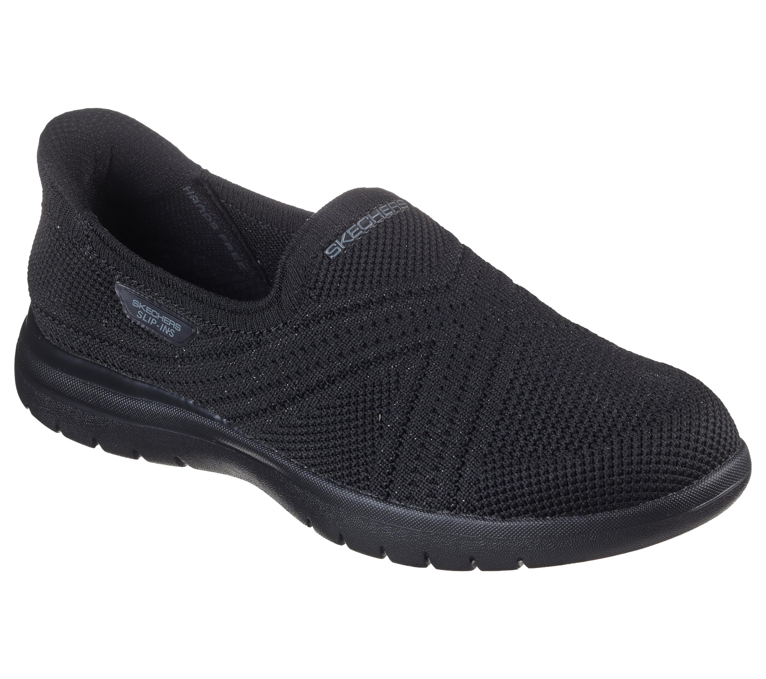 Skechers Women’s On-The-Go Flex Stretch Fit Hands Free Slip-ins, Black/Black, 7.5