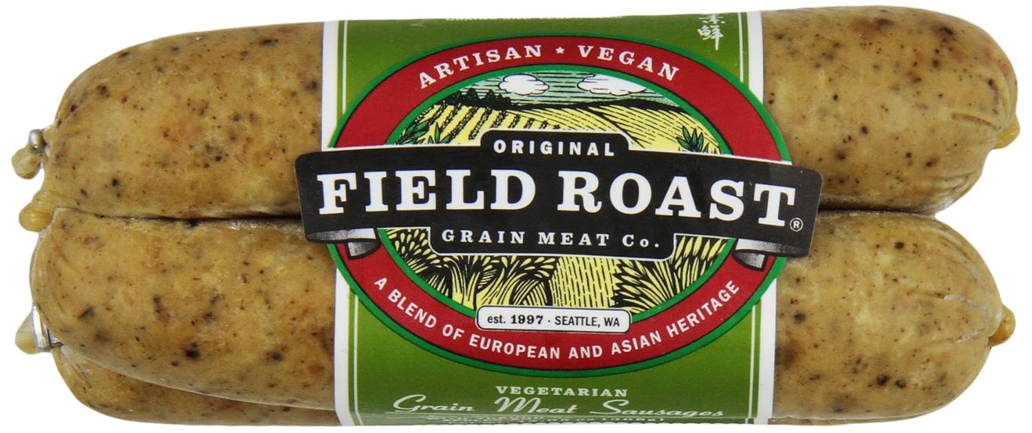 Field Roast, Vegetarian Grain Meat Sausages, Smoked Apple Sage, 12.95 oz (Frozen)