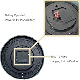 OCEST 10.5 Inch Waterproof Garden Clock with Thermometer, Silent Operation view 9