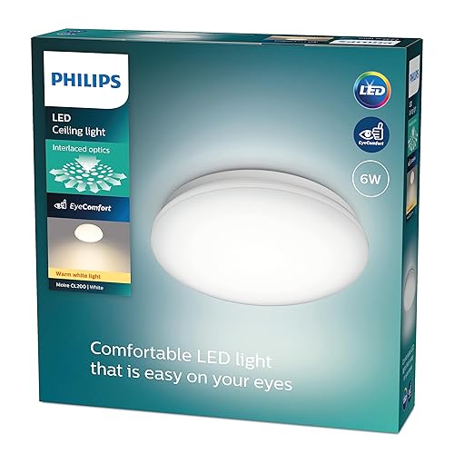 Philips Moire LED CL200 Ceiling Light Round 6W Warm White Light White