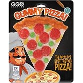 Giant Gummy Pizza - A Fusion of Five Fruity Flavors, Offered in Two Classic Styles for Ultimate Enjoyment, Directly from GGB Candies' Culinary Creations! (Pizza Slice, 12 Ounce)