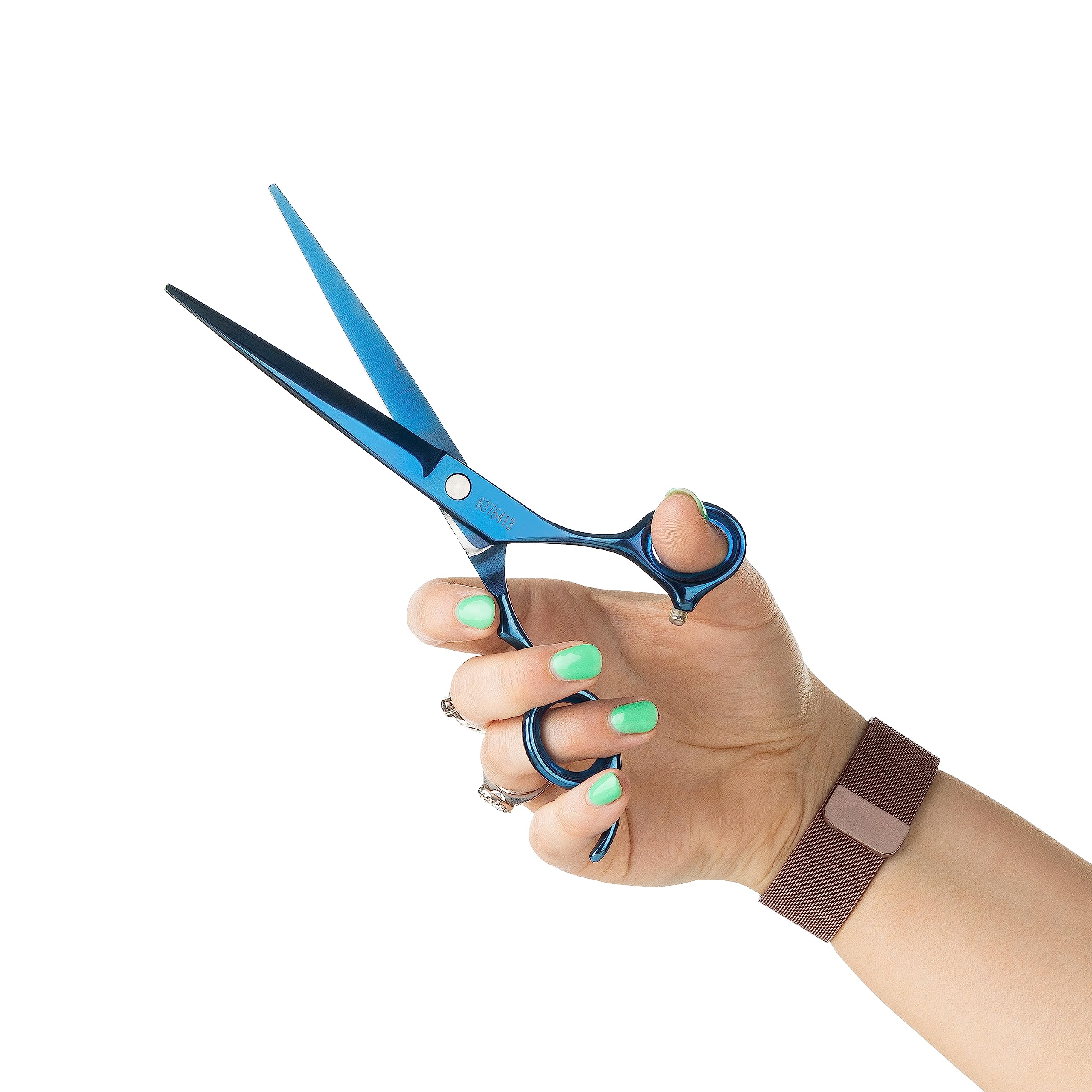 Mikki Doodle, Dog, Puppy Straight Coat Trimming Scissors, Sharp & Durable Semi-Convex Blade, Blunted Safety Tips, Adjustable Tension Screw for Control and Precision, 17.8cm (7”)