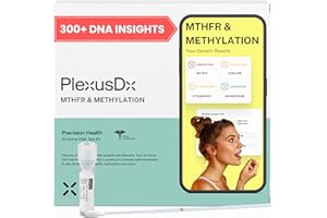 PLEXUSDX Genetic Methylation Test Kit & MTHFR Testing Kit | 300+ DNA Reports Including MTHFR Gene Variants, COMT, BHMT, AHCY and Folate | Custom Supplement & Meal Plan Recommendations with 10,000 Recipes