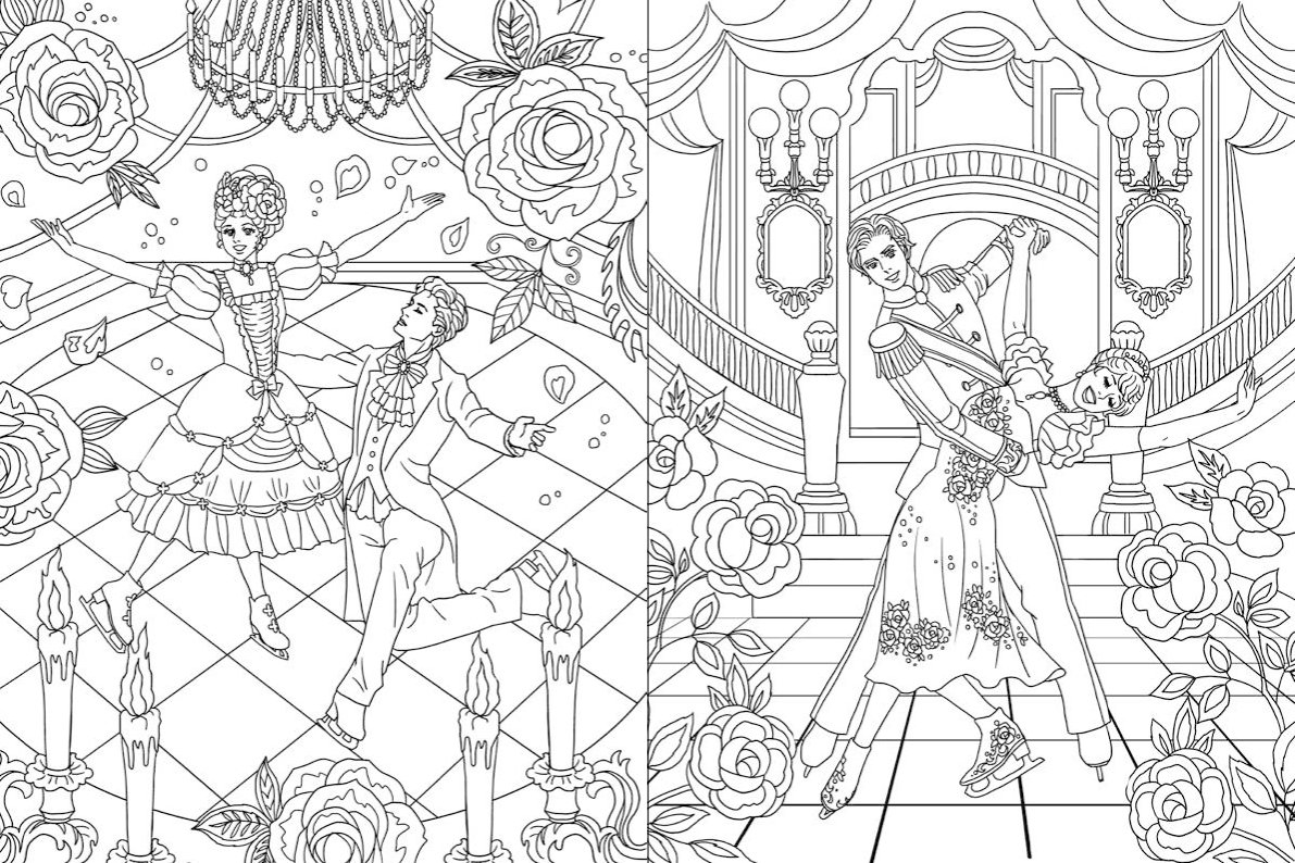 Coloring Skaters On Ice ぬり絵で楽しむフィギュアスケートの世界 白ふくろう舎 白ふくろう舎 本 通販 Amazon