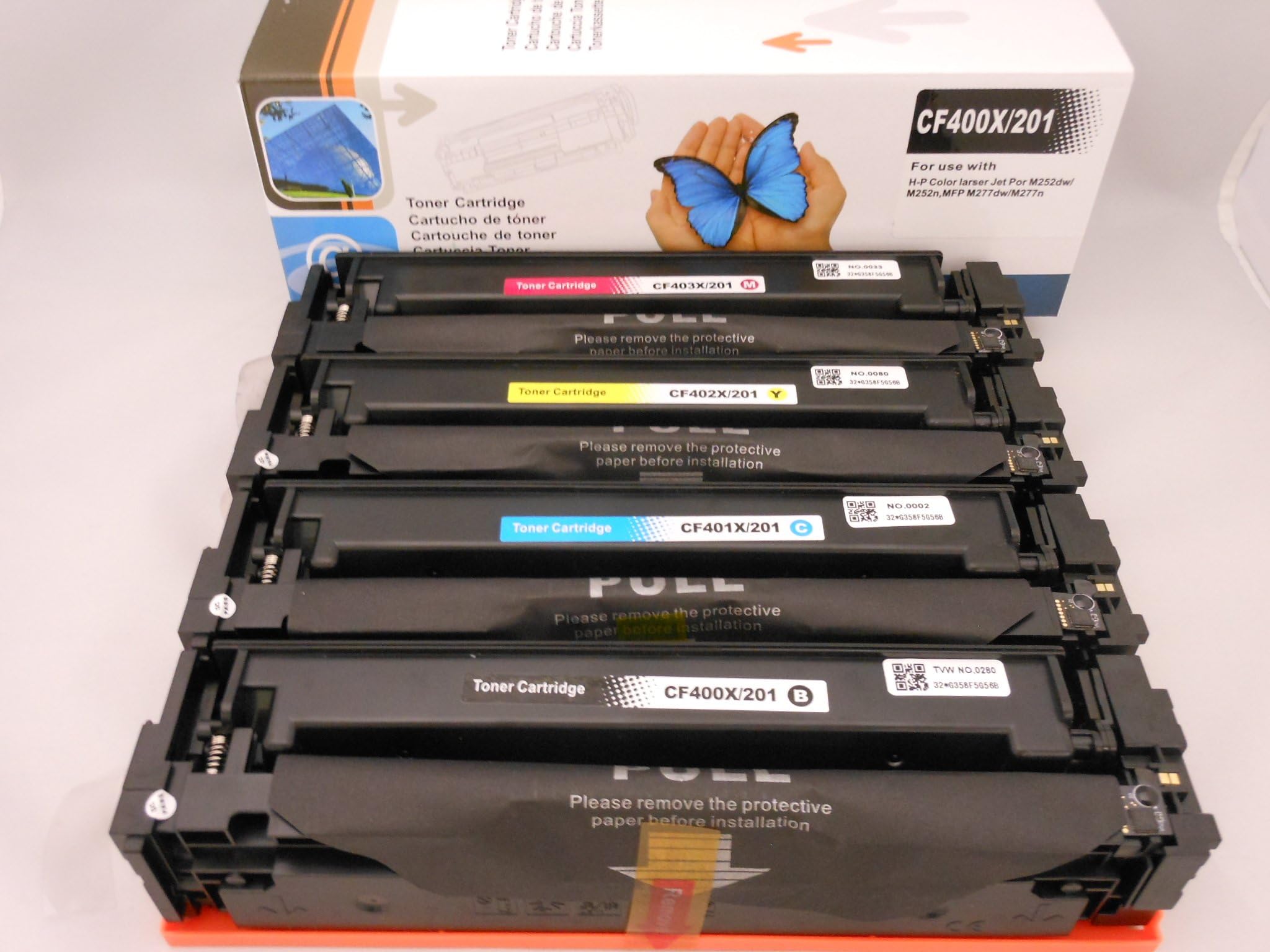 TSPSaver One Set Repalcement Compatible CF400X CF401X CF402X CF403X Toner Cartridges for HP LaserJet Pro M252dw M252n M277dw M277n
