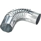 AMERIMAX Home Products RC64P3 3-Inch Galvanized Round Corrugated Elbow
