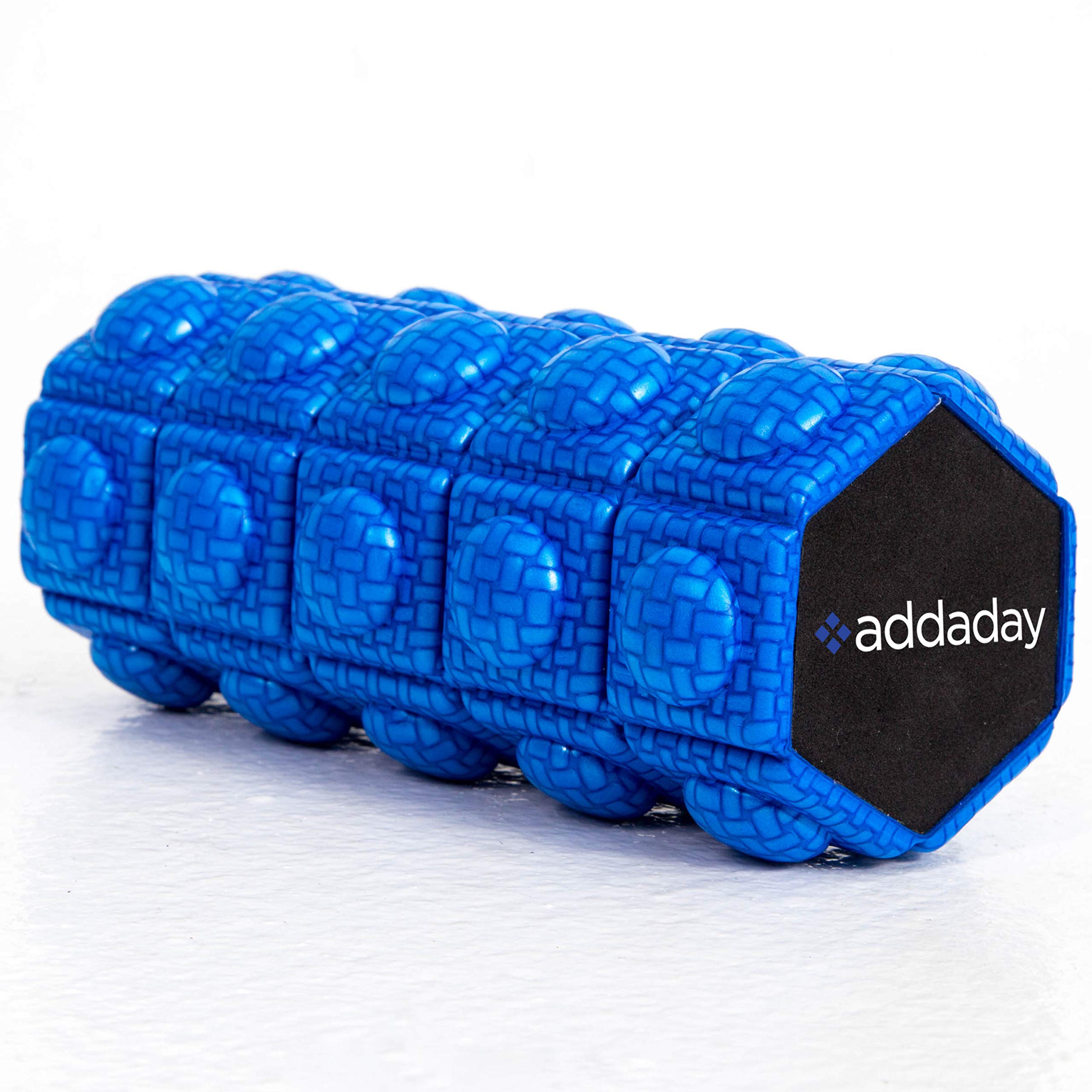 Addaday Hexi 6 Sided Foam Roller Small Size - High Density & Lightwight Trigger Point Deep Tissue Therapy for Back & Leg