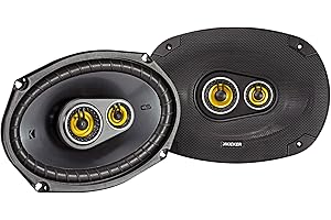 Kicker CS Series 150 Watt 6 x 9 Inch Car Audio Coaxial Speaker Pair, Black