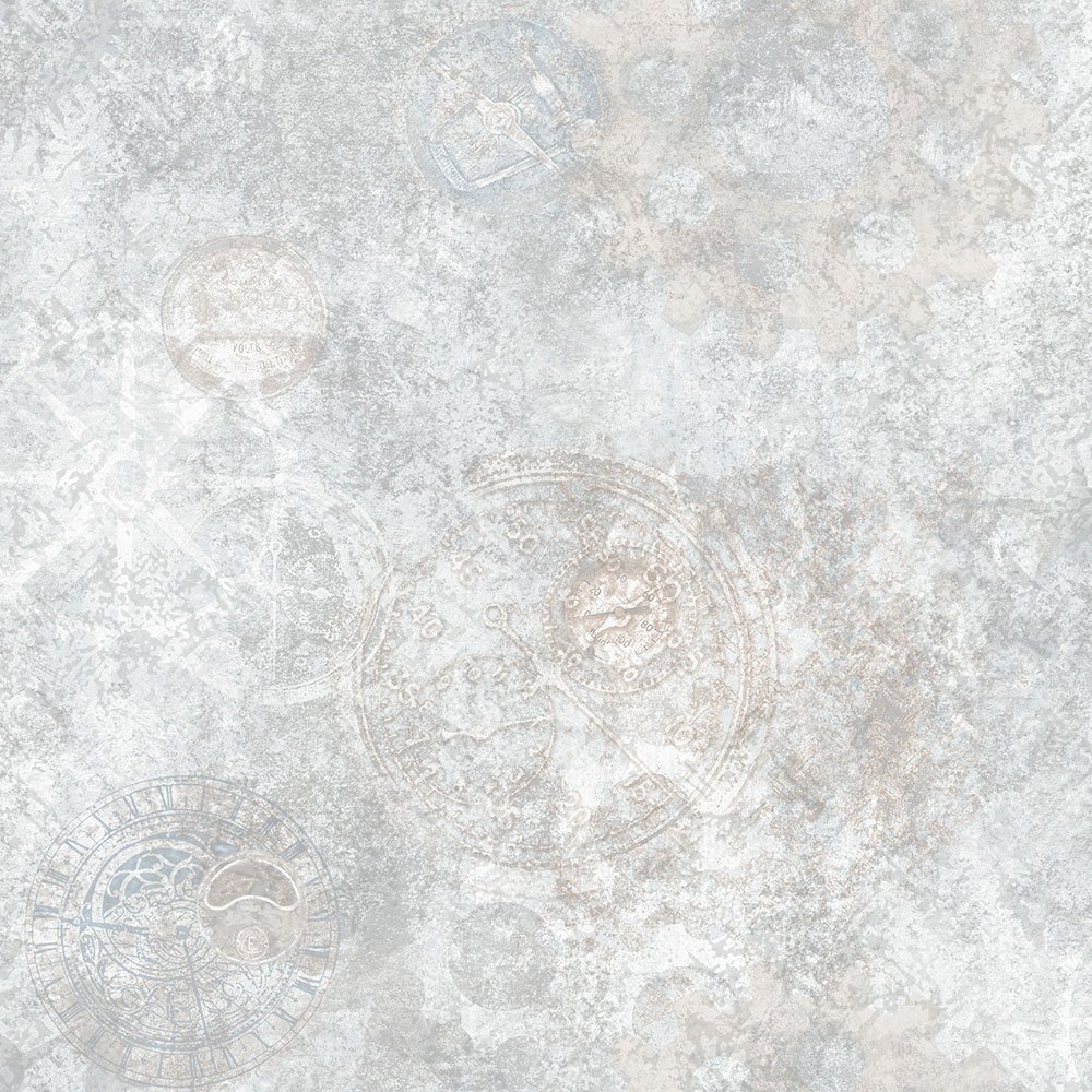 Galerie G56221 Steampunk Wallpaper, Silver/Grey, Full roll (10M x 53 cm)