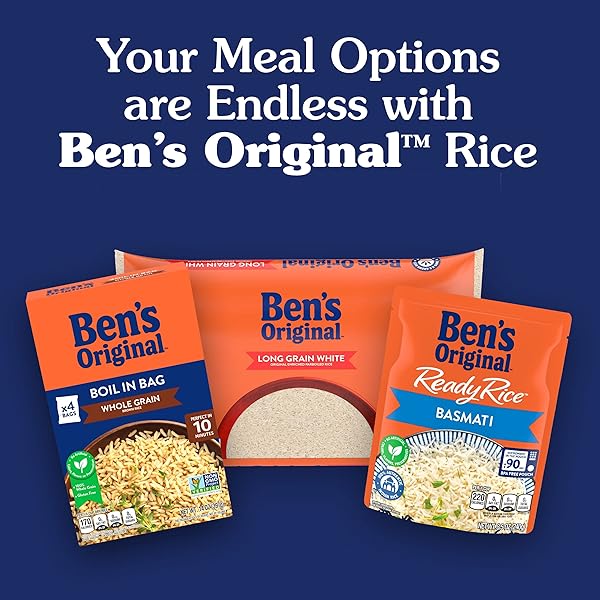 BEN’S ORIGINAL CONVERTED BRAND ENRICHED LONG GRAIN WHITE RICE, PARBOILED RICE, 1 LB BOX (PACK OF 12)