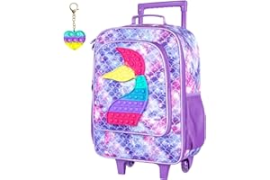 WZLVO Kids Luggage for Boys and Girls, Cute Dinosaur Unicorn Rolling Wheels Suitcase for Toddler Children