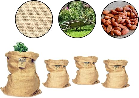 TBG Pack 4 Sacos Grandes de Yute 100% Natural - Bolsas Ecológicas ...