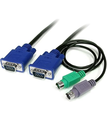 Câble KVM StarTech 4-en-1 DVI USB 2.0 Avec Audio Et Micro, 1.8 Mètres, Occasion