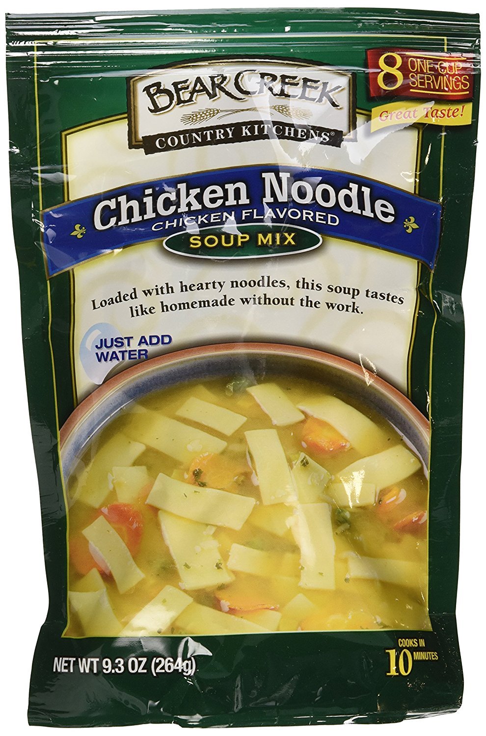 Bear Creek Country Kitchens Chicken Noodle Soup Mix, 9.3 Ounce (8 One Cup Servings) Per Bag (Pack of 2) by Bear Creek