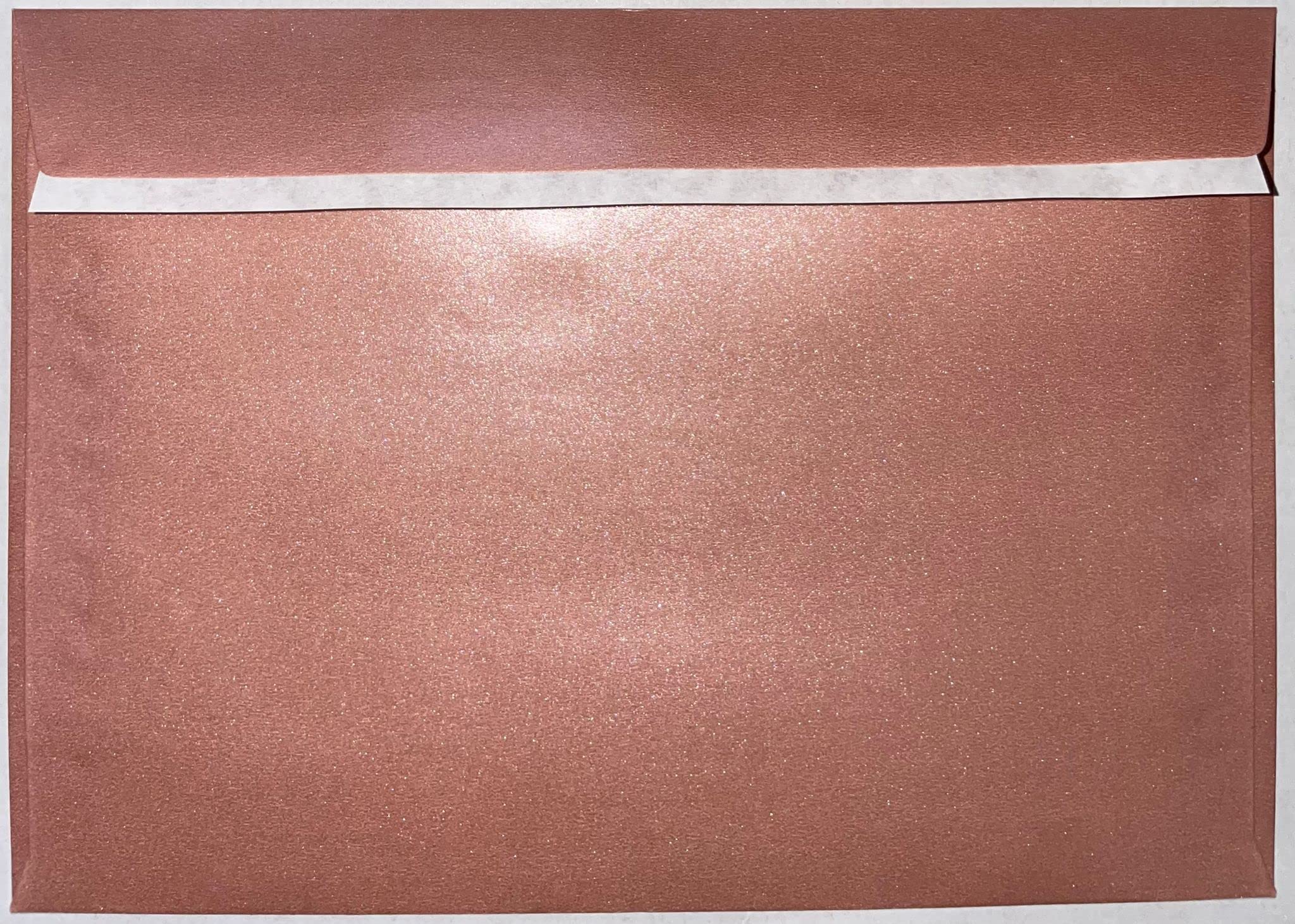 C5 (162x229mm) Coloured Envelopes for A5 Greeting Cards Wedding Invitations & Crafts Pack of 25 (Pearl Rose Gold Peel & Seal)