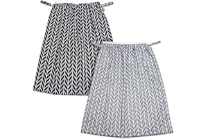 Teamoy (2 Pack) Reusable Pail Liner for Cloth Diaper/Dirty Diapers Wet Bag, Gray Arrow+Black Arrow