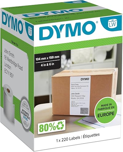 DYMO LabelWriter Extra Large Shipping Labels 104x159 mm Roll of 220