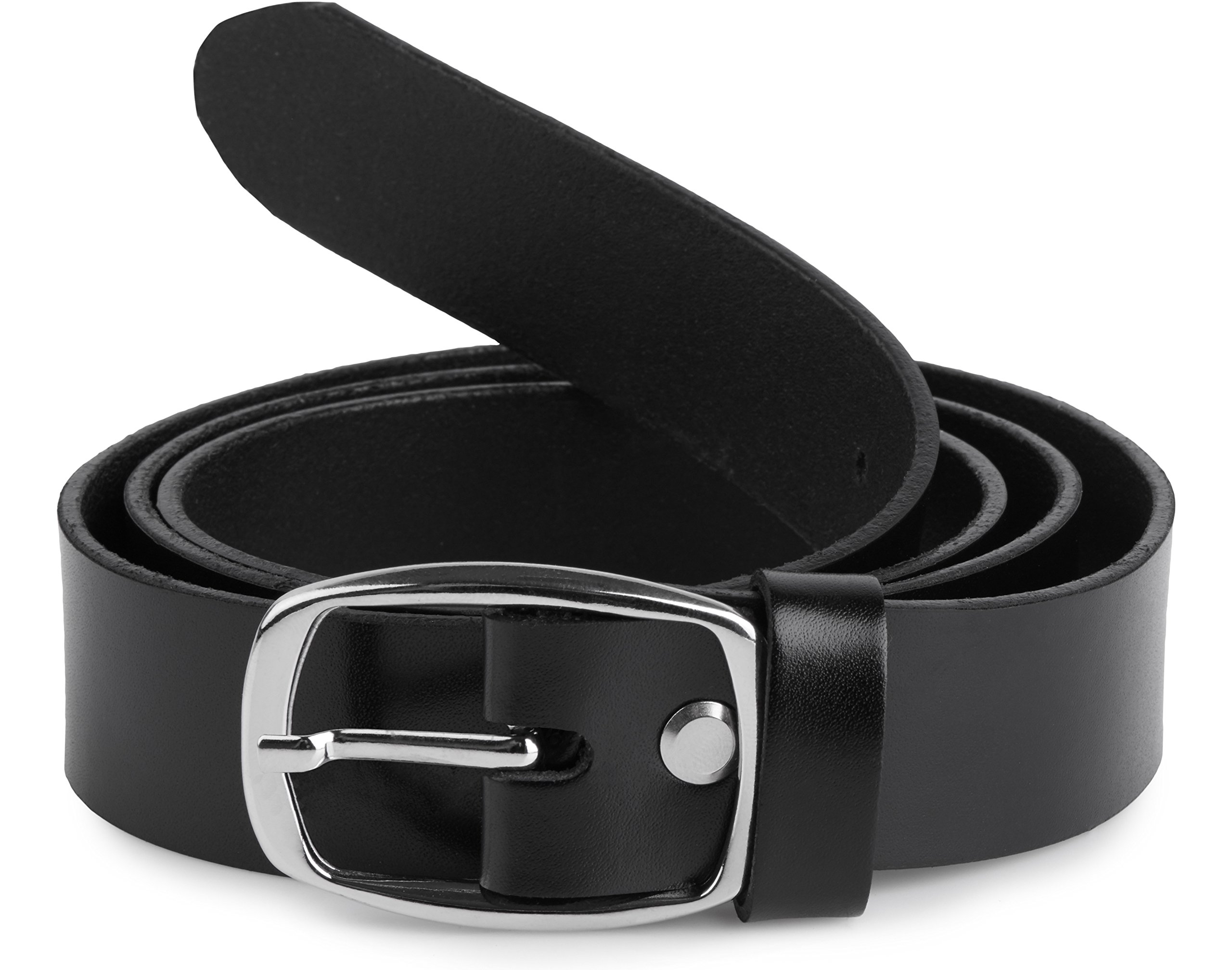 Merry Style Women's Leather Belt D41(Black-1, 95 cm (Total length 114 cm)) — image 1