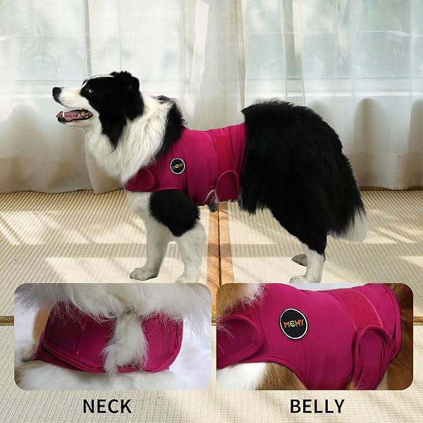 MCHY DOG ANXIETY VEST, ANXIETY RELIEF FOR DOGS, DOG CALMING COAT (ROSE M)