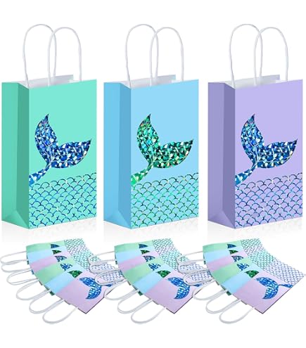 Mermaid Favor Bags 20 Pcs Mermaid Party Favor Bags - Under The Sea ...