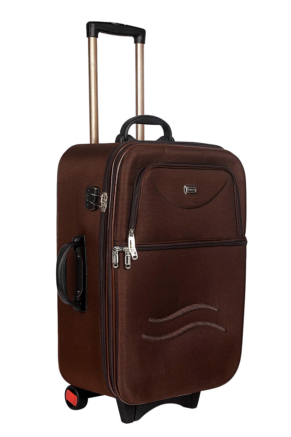 Buy Trekker Soft Sided Cabin Trolley Bag Polyester 20" Brown at Amazon.in