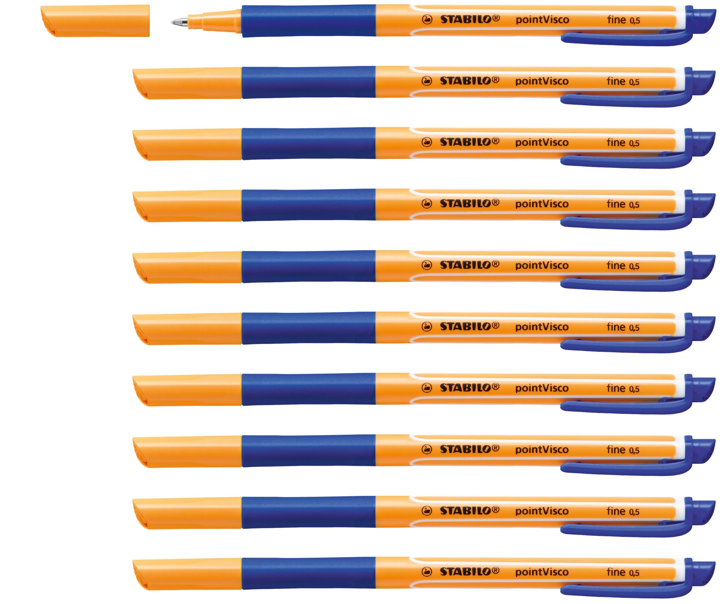 Gel Rollerball - STABILO pointVisco Box of 10 Blue