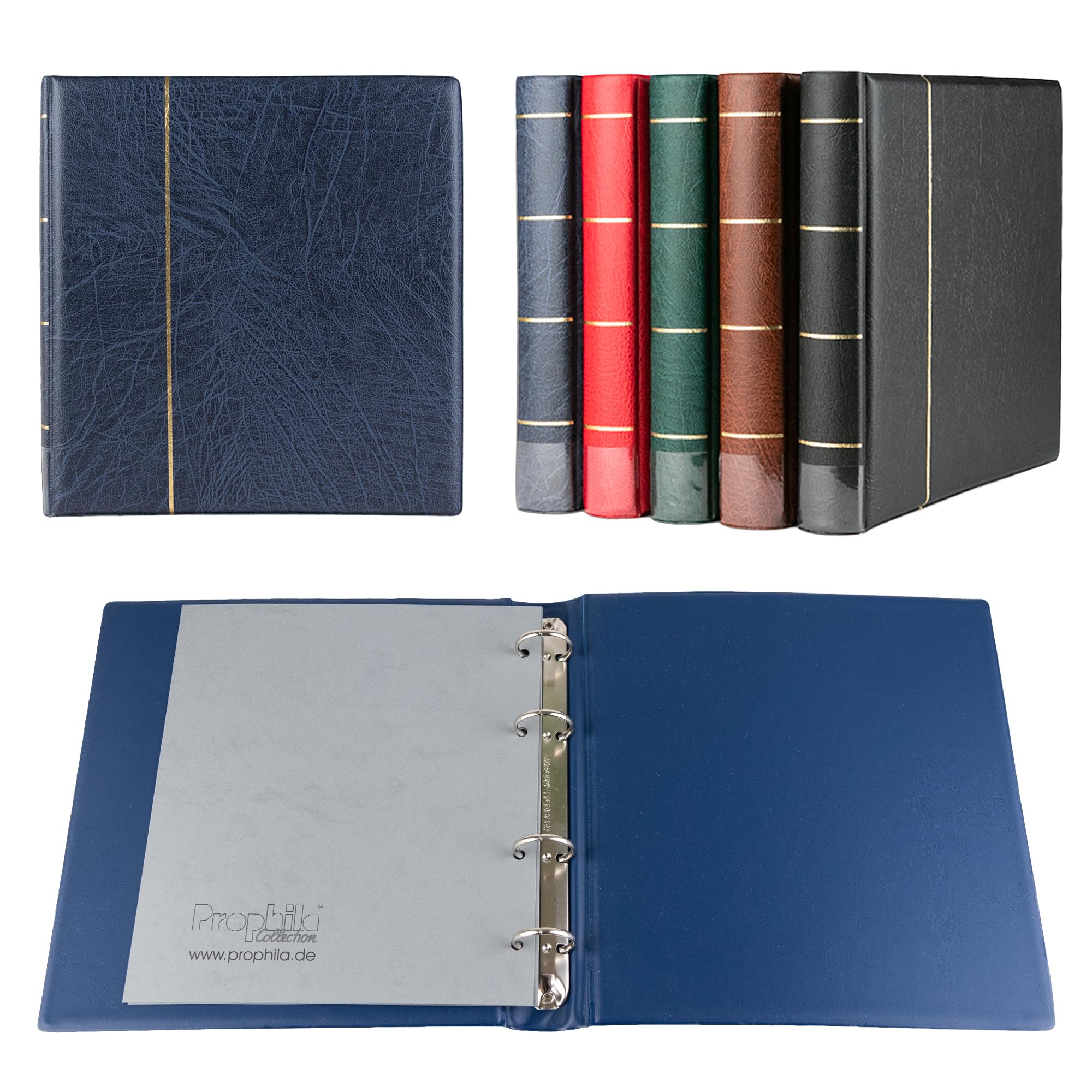 Prophila ringbinder for Coins, banknotes, Postcards, First Day Sheets, Blue โ image 1