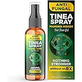 Tinea Versicolor Treatment Antifungal Spray | Soothes Itchy Skin, Relieves Body Odor, Fights Ringworm, Jock Itch & Athlete’s Foot, Enriched with Manuka Honey & Tea Tree Oil | 4.05 Fl Oz