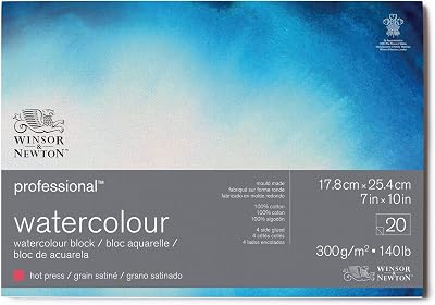 Winsor & Newton Watercolour Paper 100% Cotton 300 g/m² 20 Sheets Pad