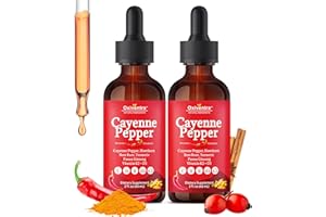 OXIVENTRA Cayenne Pepper Drops Liquid Supplement Smooth & Sweet Herbal Liquid + Hawthorn Berry, Vitamin D3 K2 Beet Root Powder, Ceylon Cinnamon, Turmeric Curcumin, Organic Panax Ginseng - 4fl oz