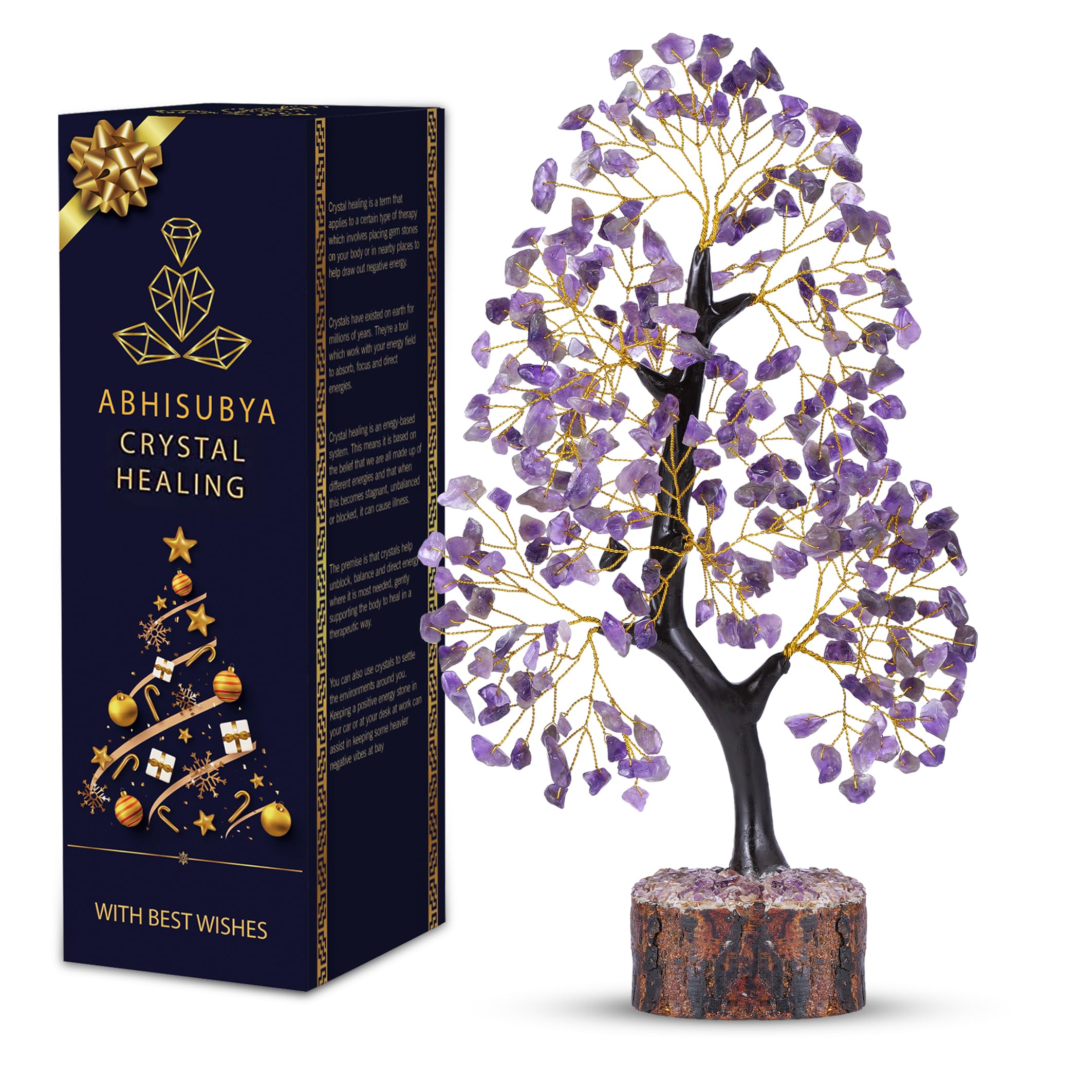 Tree of Life Crystals & Gemstones Healing Stones Money Tree Spiritual and Bonsai - Feng Shui Decoration