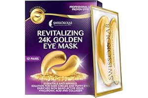 Under Eye Mask 24k Gold Eye Mask Under Eye Patches for Tired Eyes Eye Bags Wrinkles Eye Gel Pads SWISSOKOLAB