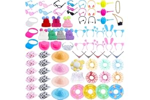 Poen Rubber Duck Accessories Decorations for Cowgirl Hats Glasses Earphones So on Necklaces Swimming Ring Crowns Bibs DIY Accessories Gifts for Christmas Rubber Duck(100 Pcs,Classic Style)