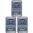 One With Nature Dead Sea Salt Activated Charcoal Soap 7oz 3Pk-Dead Sea Salt for Face and Body Contains Magnesium, Sulfur and 21 Essential Minerals, Soap for Eczema, Plant-based