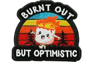 XMJY Funny Fire Embroidered Patch, Cartoon Morale Hook and Loop Patches, Cute Meme Appliques for Backpacks, Trucker Hats, Dog Harnesses, Army Vests, Jackets