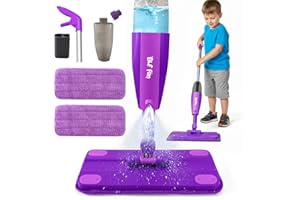 BLF FUN Kids Spray Mop, Toddlers Cleaning Playsets with Real Water Sprayer, Kids Mop Toys, Montessori Cleaning Set, Christmas Birthday Gifts for Boys and Girls Age 3 4 5 6, Purple