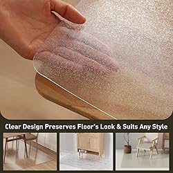 ZPAI Clear Plastic Area Mat for Under Dining
